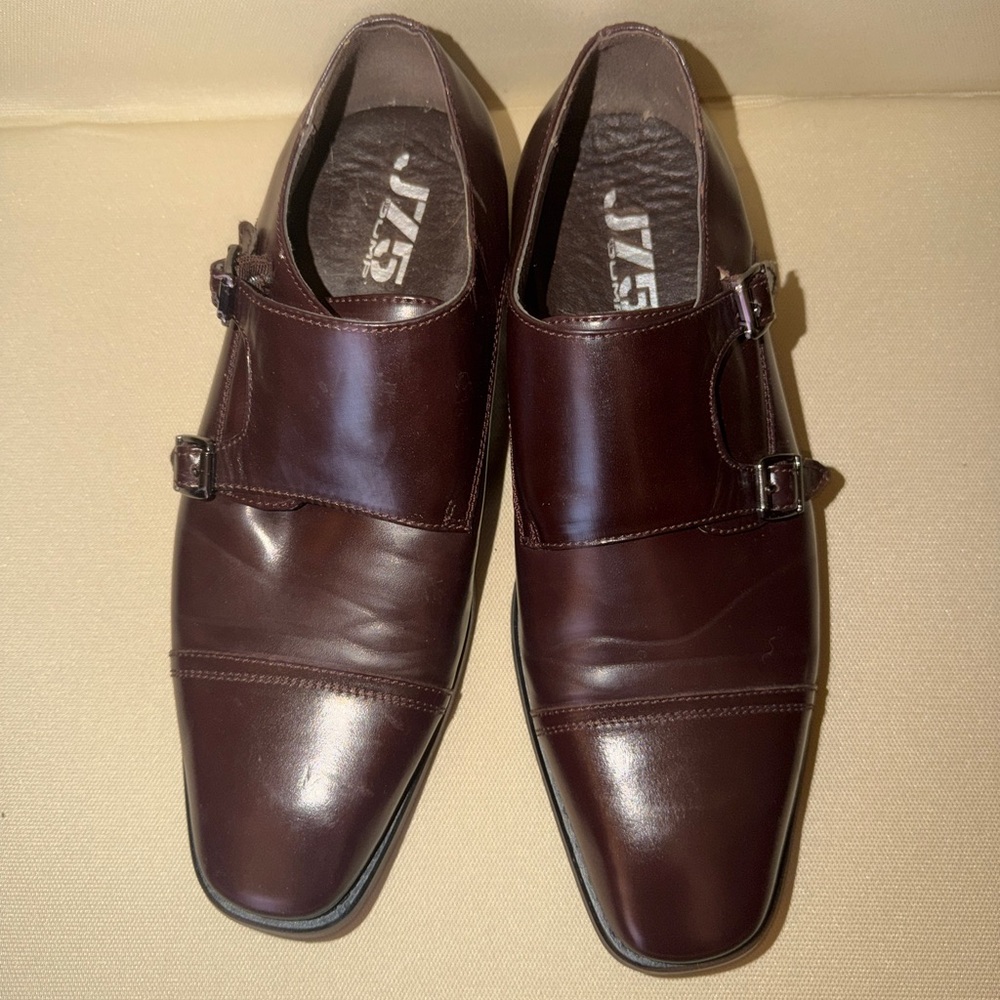 JT5 Men's Dark Brown Double Monk Strap Oxfords